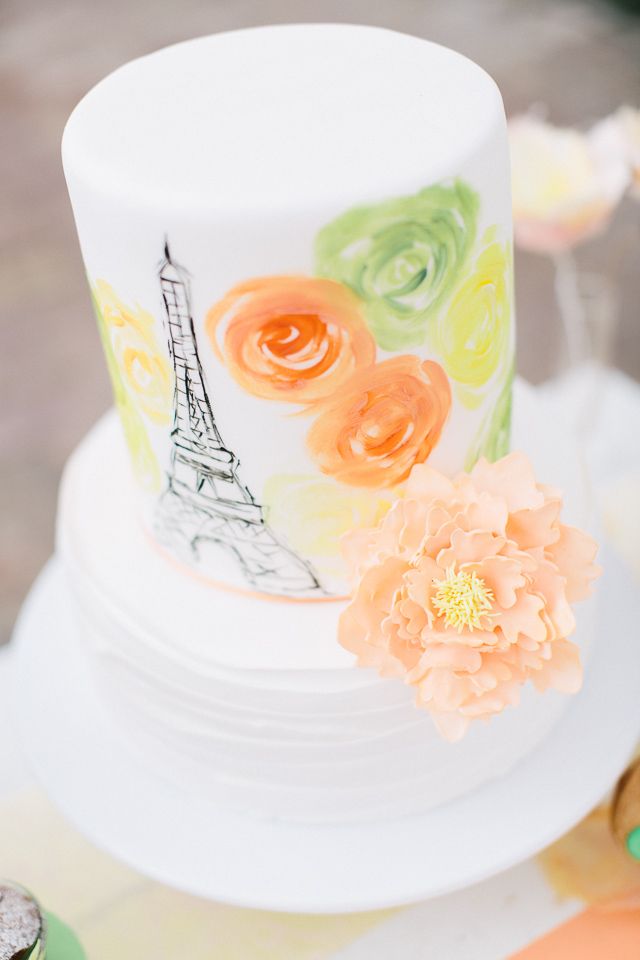Paris-watercolor-wedding-cake